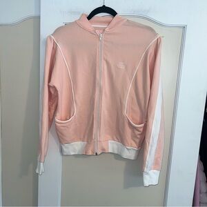Stussy Y2K Baby Pink Full Zip Lightweight Jacket Size: Large